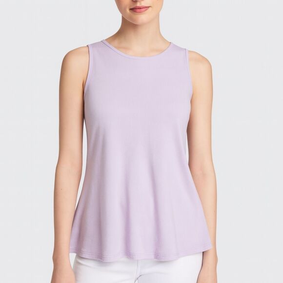Eileen Fisher Lavender Tank Top Women’s Small Sleeveless Knit Casual Minimalist - Picture 1 of 6